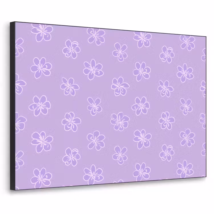 Art Frame - Lila – Botanisch – Blumen – Handgezeichnet – Muster — 1
