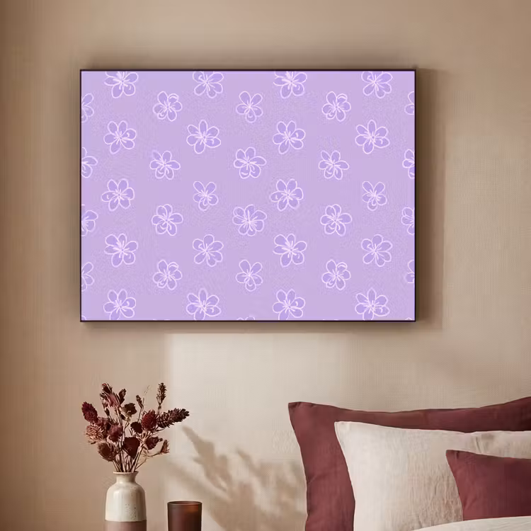 Art Frame - Lila – Botanisch – Blumen – Handgezeichnet – Muster — 2
