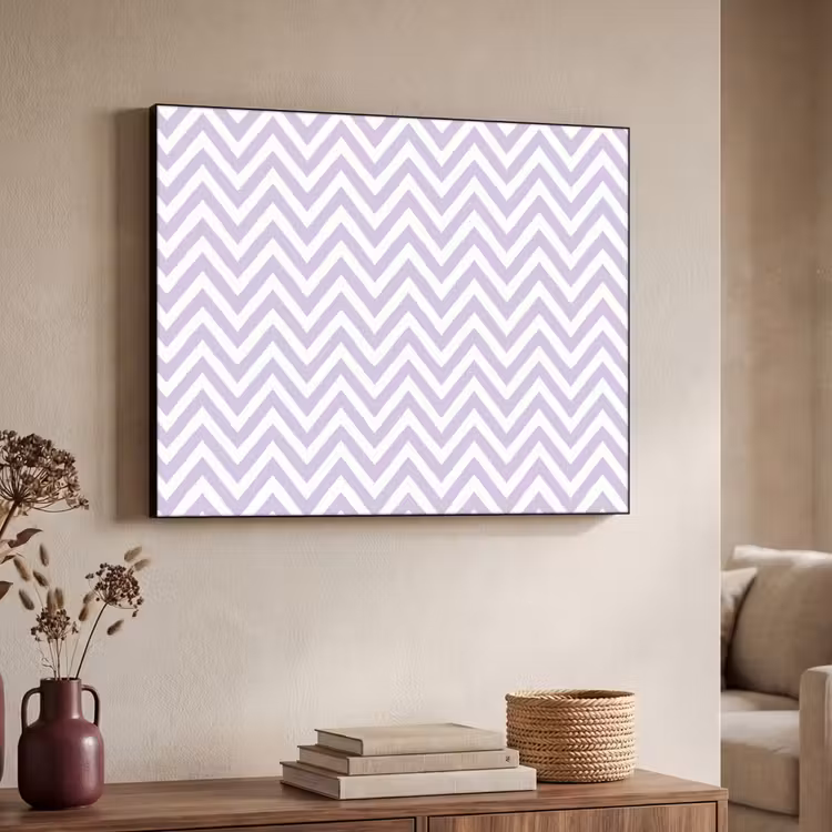 Art Frame - Lila – Geometrisch – Chevron – Zickzack – Muster — 3