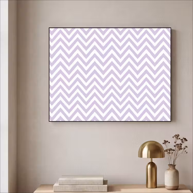 Art Frame - Lila – Geometrisch – Chevron – Zickzack – Muster — 4