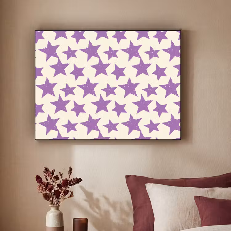 Art Frame - Lila – Geometrisch – Sterne – Stempel – Muster — 2