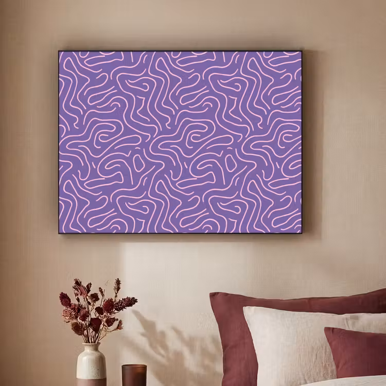 Art Frame - Lila – Rosa – Abstrakt – Linien – Labyrinth – Muster — 2
