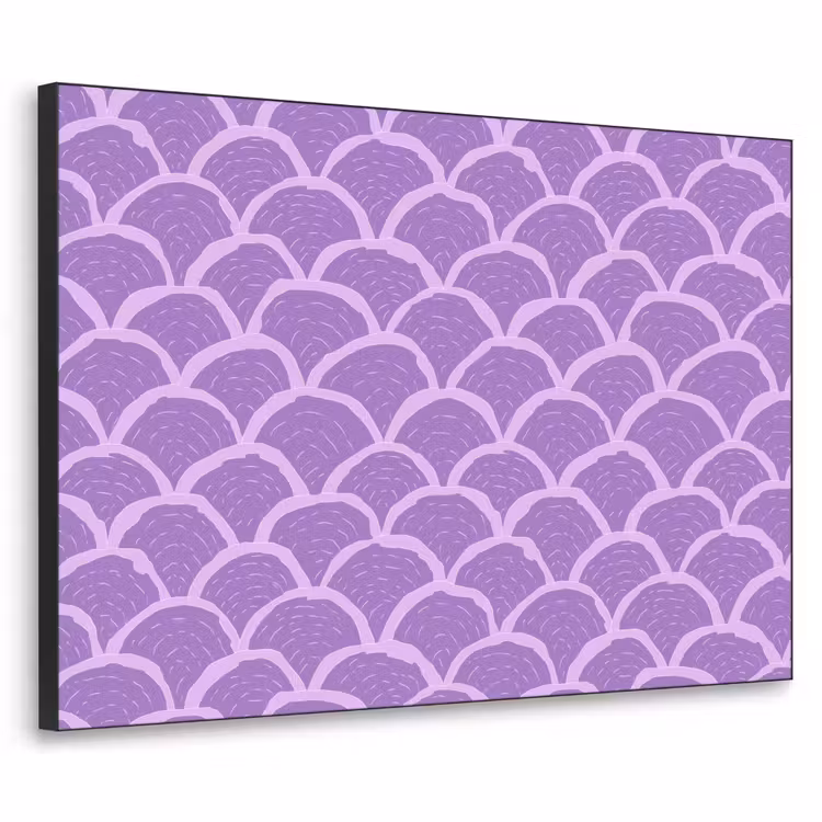Art Frame - Lila – Schuppen – Muscheln – Handgezeichnet – Muster — 1