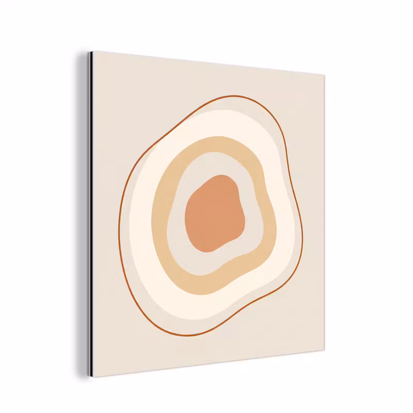 Alu-Dibond-Bild - Abstrakt – Organisch – Modern – Beige – Kunst — 1