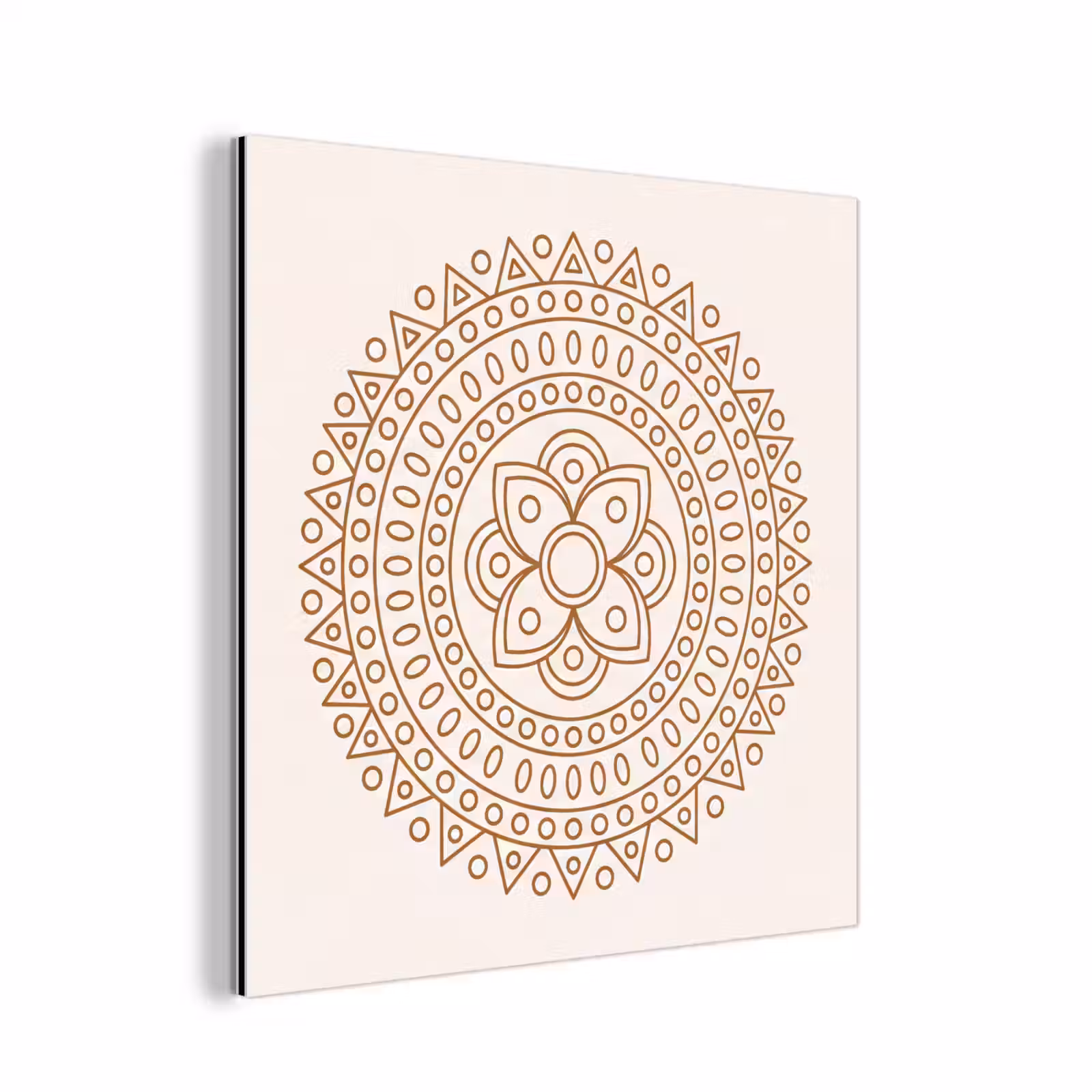 Alu-Dibond-Bild - Mandala – Geometrisch – Abstrakt – Orientalisch – Braun — 1