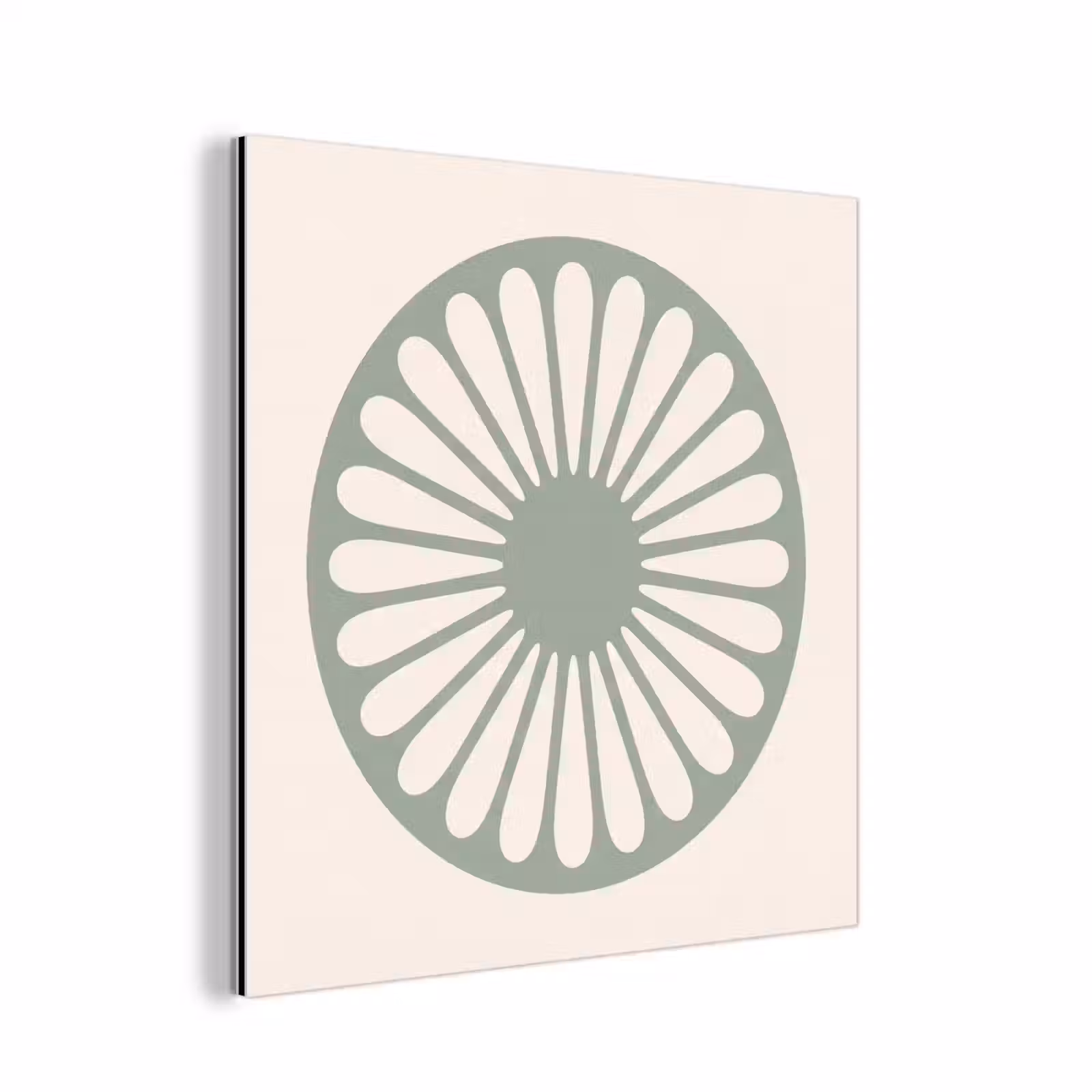 Alu-Dibond-Bild - Zusammenfassung – Muster – Radial – Modern – Grün — 1
