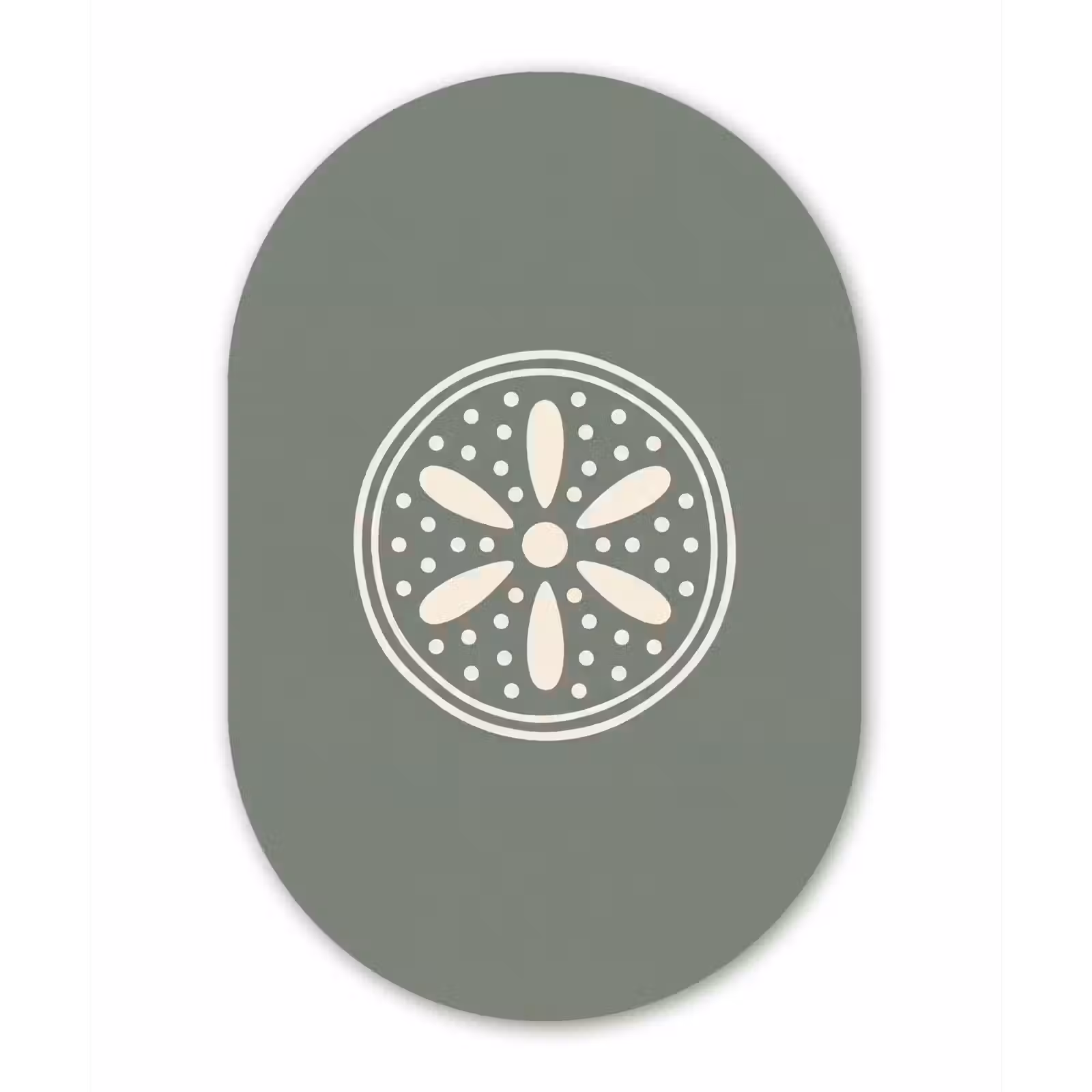 Alu-Dibond-Bild Oval - Muster – Kreis – Abstrakt – Grün – Dekoration — 1