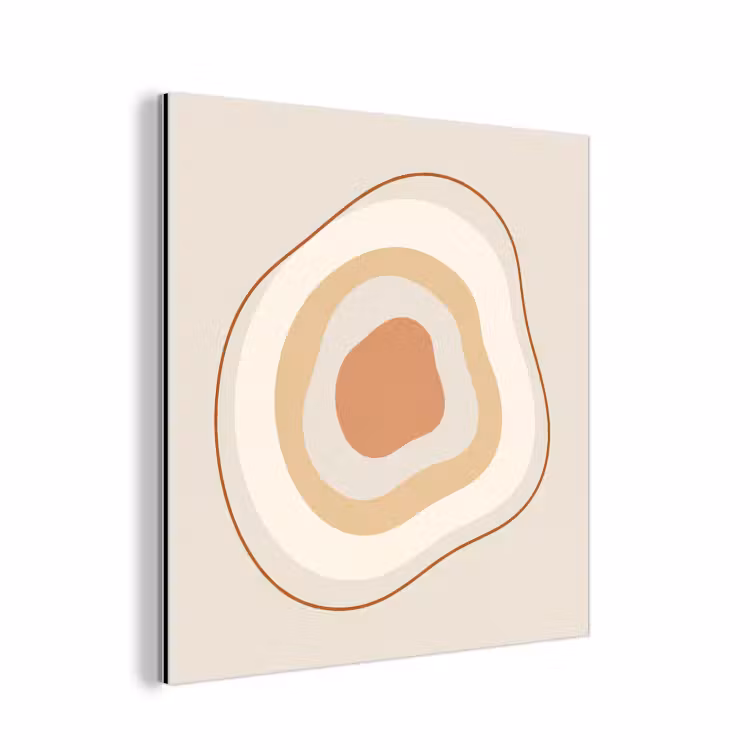 Alu-Dibond-Bild - Abstrakt – Organisch – Modern – Beige – Kunst — 1