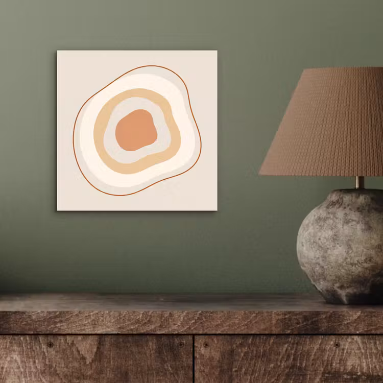 Alu-Dibond-Bild - Abstrakt – Organisch – Modern – Beige – Kunst — 3