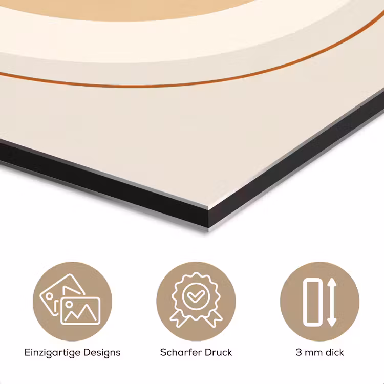 Alu-Dibond-Bild - Abstrakt – Organisch – Modern – Beige – Kunst — 7