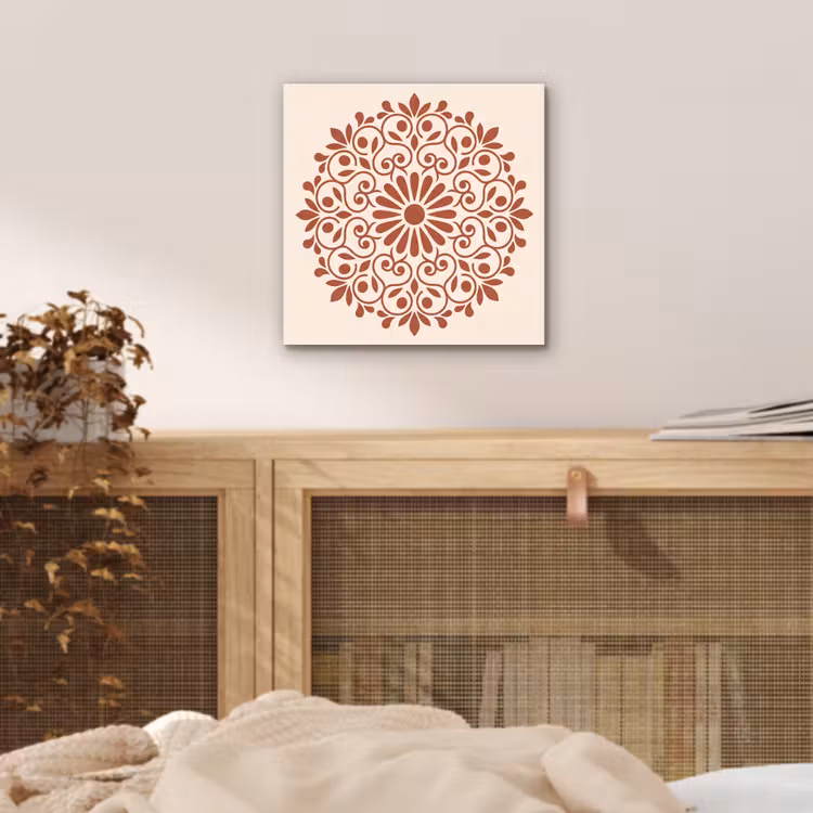 Alu-Dibond-Bild - Dekoration – Kreis – Symmetrisch – Modern – Rotbraun — 4