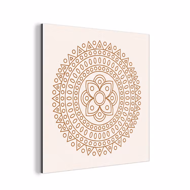 Alu-Dibond-Bild - Mandala – Geometrisch – Abstrakt – Orientalisch – Braun — 1