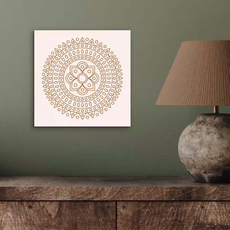 Alu-Dibond-Bild - Mandala – Geometrisch – Abstrakt – Orientalisch – Braun — 3