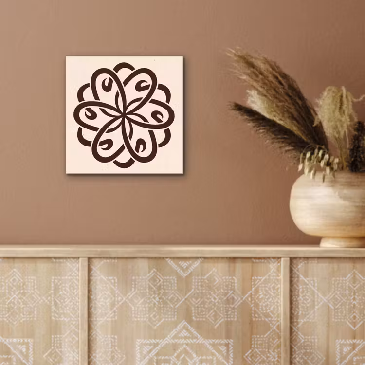 Alu-Dibond-Bild - Muster – Knopf – Abstrakt – Modern – Braun — 5