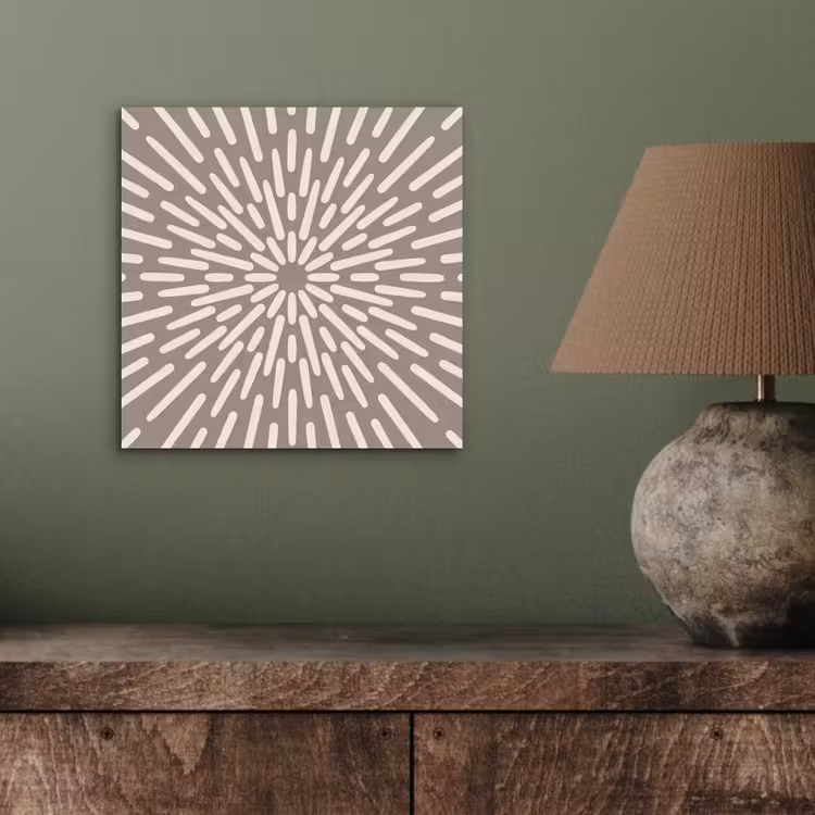 Alu-Dibond-Bild - Muster – Strahlen – Abstrakt – Modern – Grau — 3