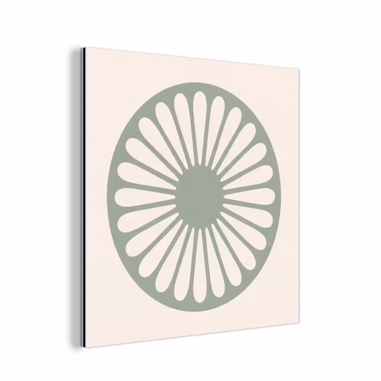 Alu-Dibond-Bild - Zusammenfassung – Muster – Radial – Modern – Grün — 1