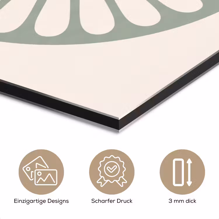 Alu-Dibond-Bild - Zusammenfassung – Muster – Radial – Modern – Grün — 7