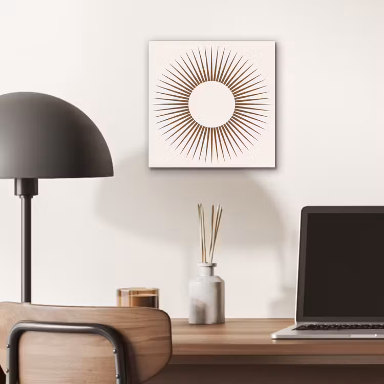 Alu-Dibond-Bild - Zusammenfassung – Sonne – Symbol – Modern – Beige — 6