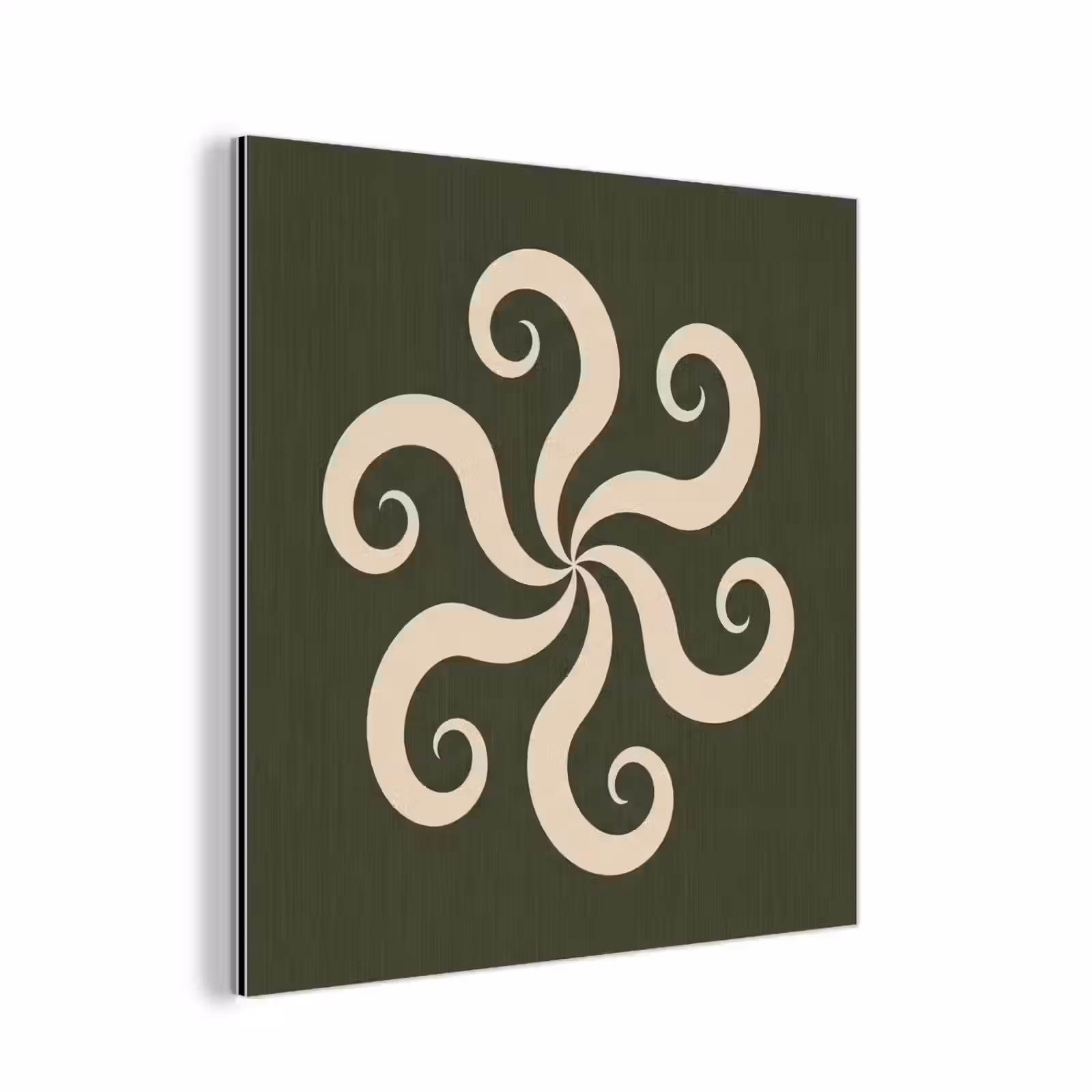 Alu-Dibond-Bild - Muster – Spirale – Abstrakt – Modern – Grün — 1