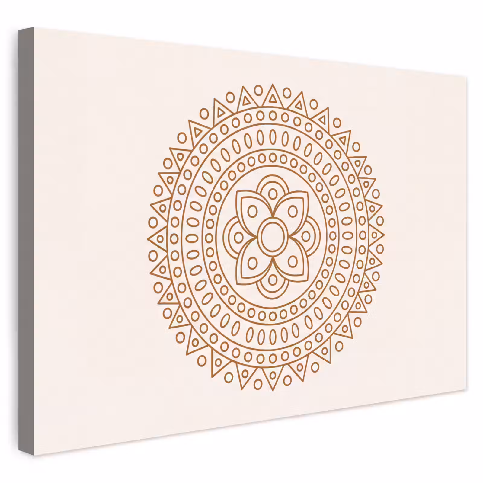 Outdoor Leinwand - Mandala – Geometrisch – Abstrakt – Orientalisch – Braun — 1