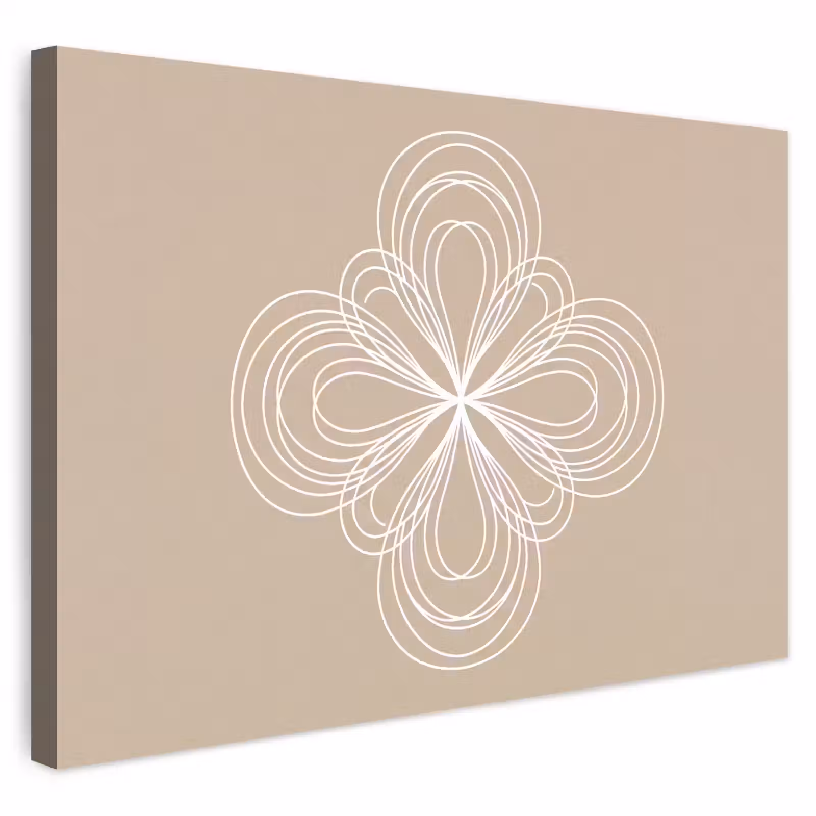 Outdoor Leinwand - Muster – Linien – Abstrakt – Minimalistisch – Beige — 1