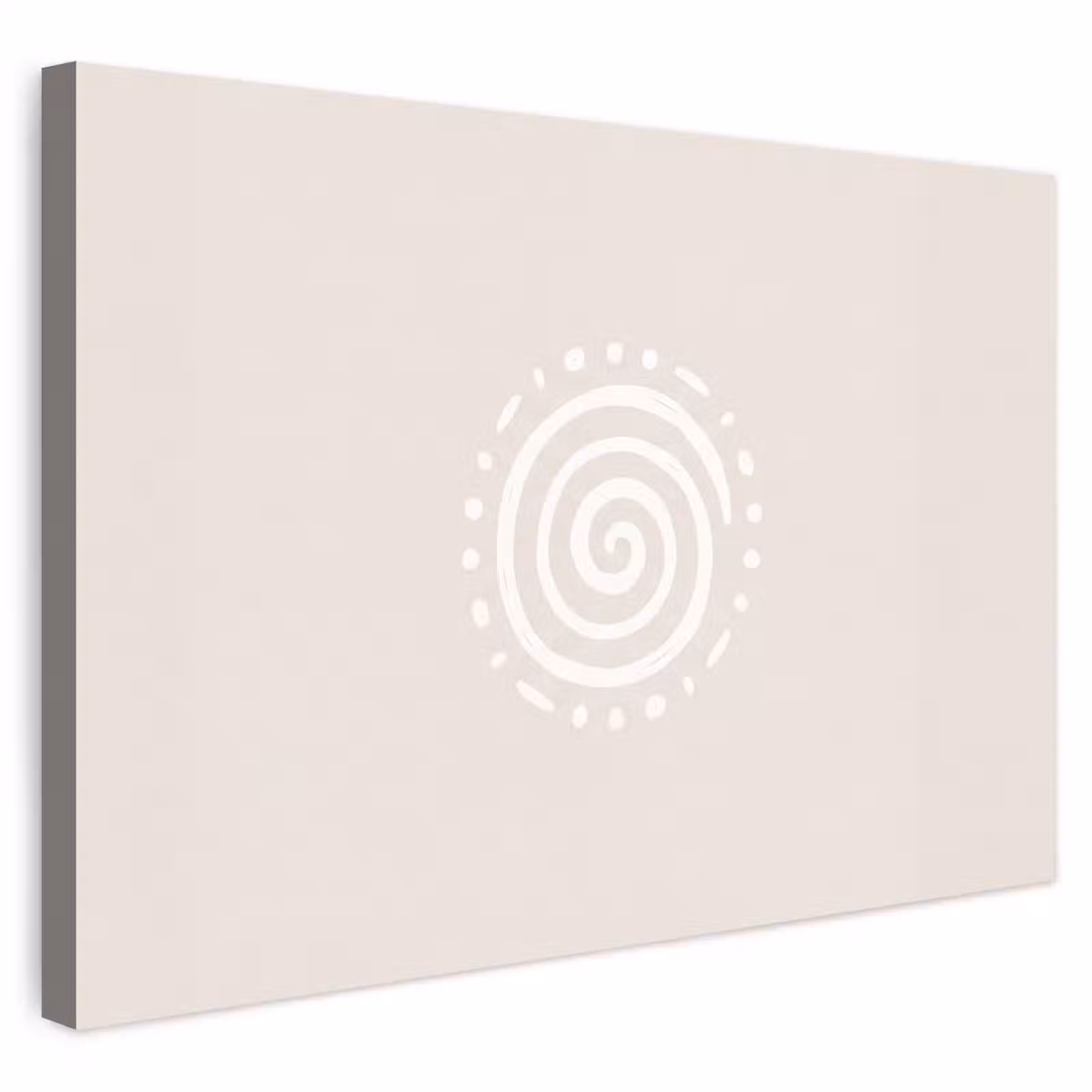 Outdoor Leinwand - Symbol – Spirale – Abstrakt – Minimalistisch – Beige — 1