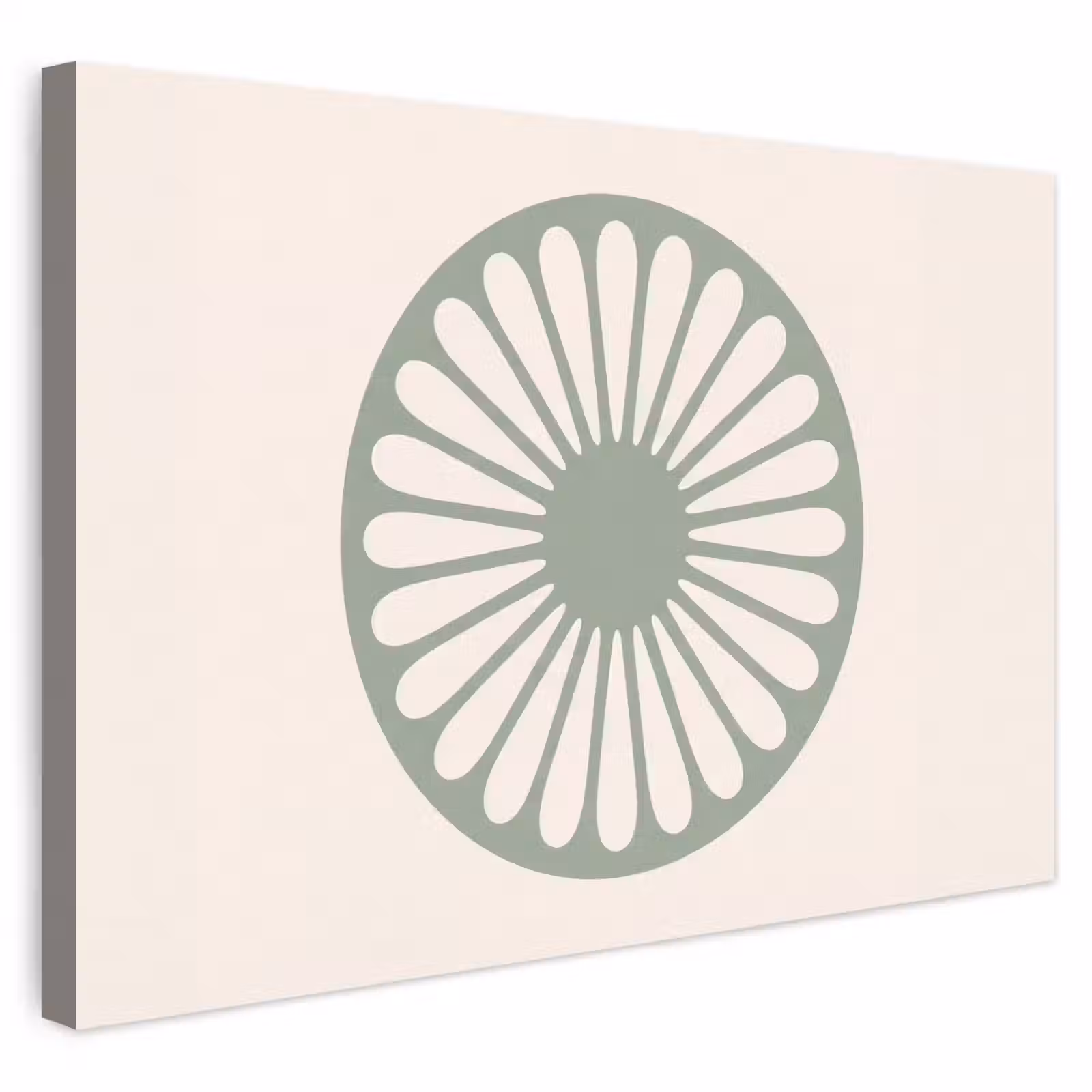 Outdoor Leinwand - Zusammenfassung – Muster – Radial – Modern – Grün — 1
