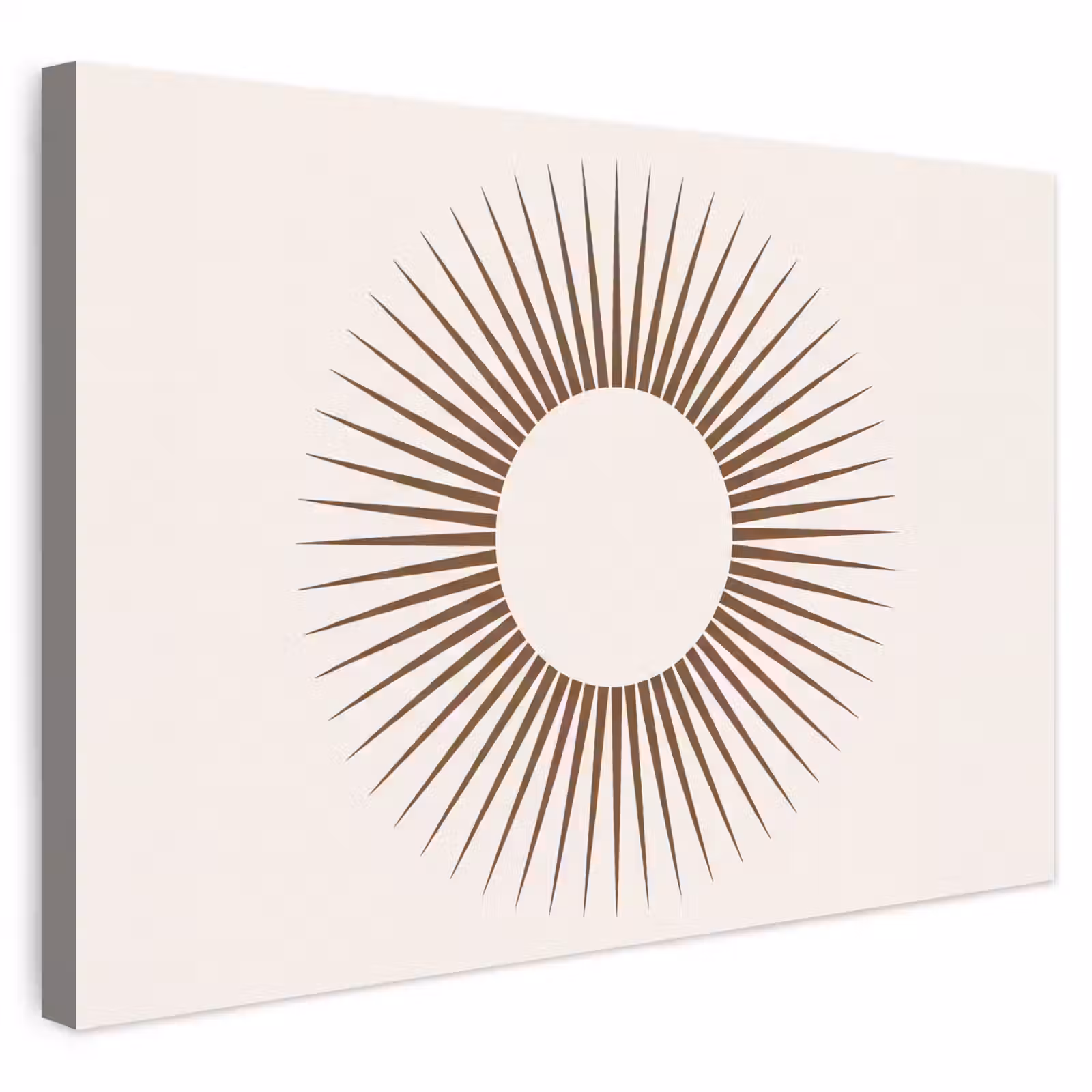 Outdoor Leinwand - Zusammenfassung – Sonne – Symbol – Modern – Beige — 1