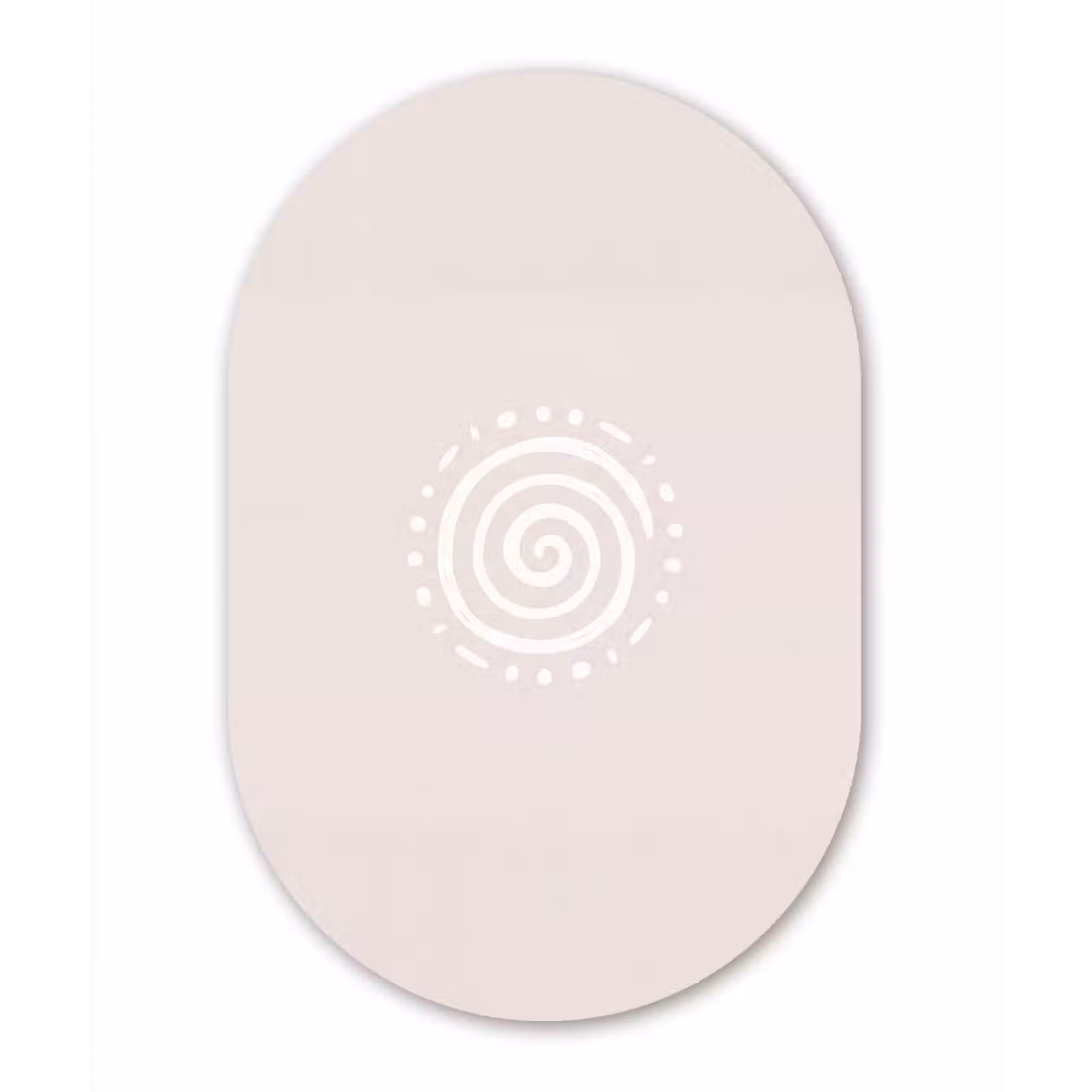Alu-Dibond-Bild Oval - Symbol – Spirale – Abstrakt – Minimalistisch – Beige — 1