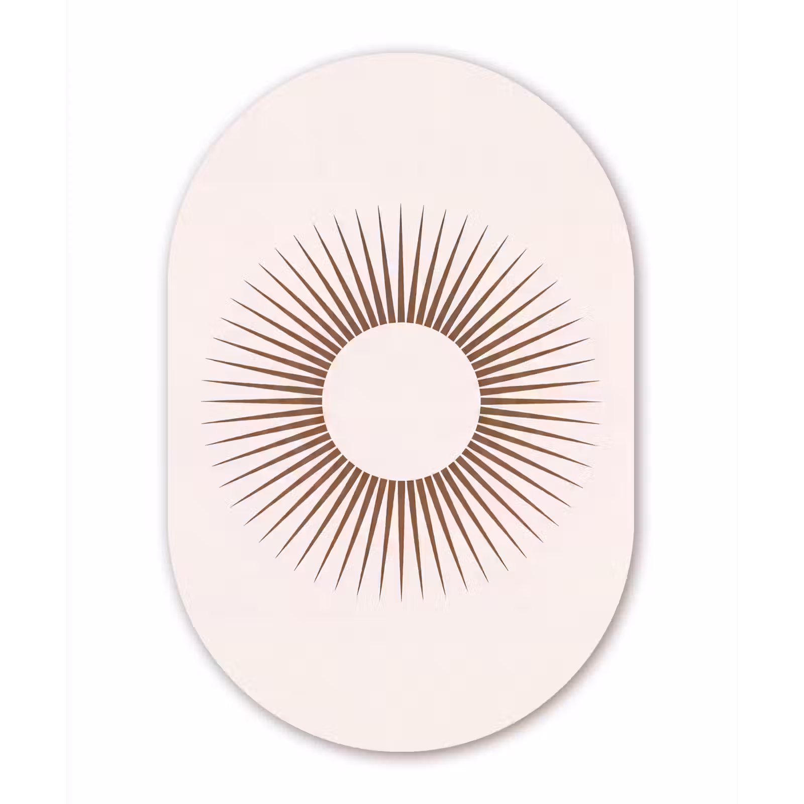 Alu-Dibond-Bild Oval - Zusammenfassung – Sonne – Symbol – Modern – Beige — 1