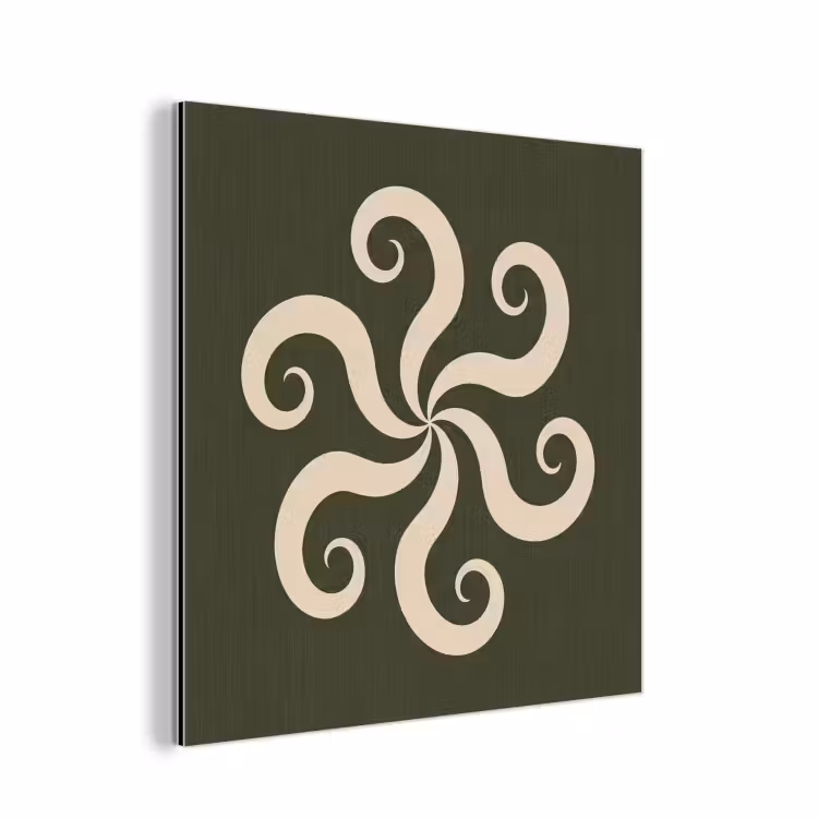Alu-Dibond-Bild - Muster – Spirale – Abstrakt – Modern – Grün — 1