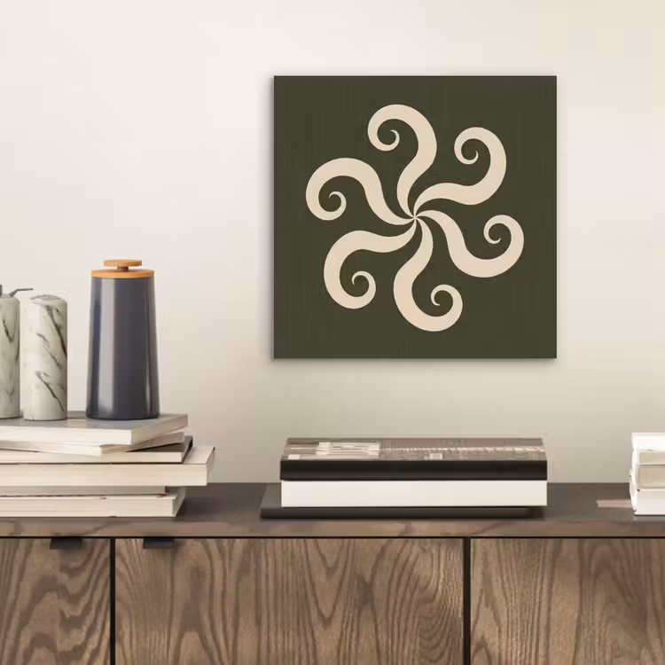 Alu-Dibond-Bild - Muster – Spirale – Abstrakt – Modern – Grün — 2