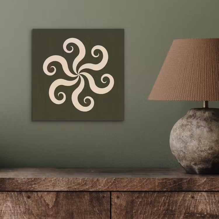 Alu-Dibond-Bild - Muster – Spirale – Abstrakt – Modern – Grün — 3