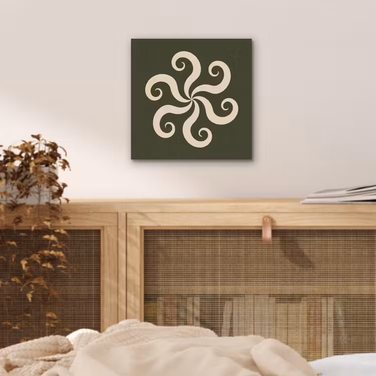 Alu-Dibond-Bild - Muster – Spirale – Abstrakt – Modern – Grün — 4