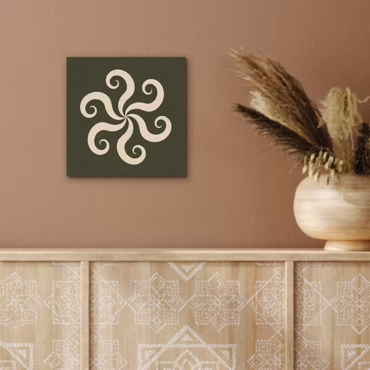Alu-Dibond-Bild - Muster – Spirale – Abstrakt – Modern – Grün — 5