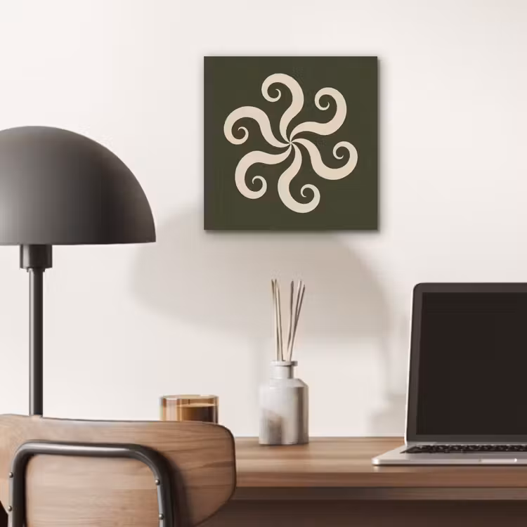 Alu-Dibond-Bild - Muster – Spirale – Abstrakt – Modern – Grün — 6