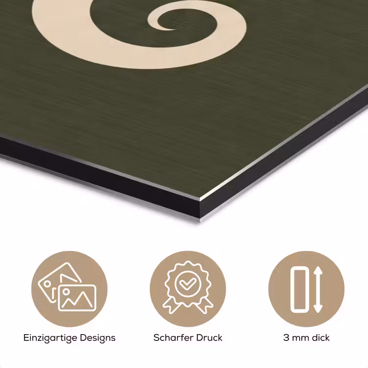 Alu-Dibond-Bild - Muster – Spirale – Abstrakt – Modern – Grün — 7