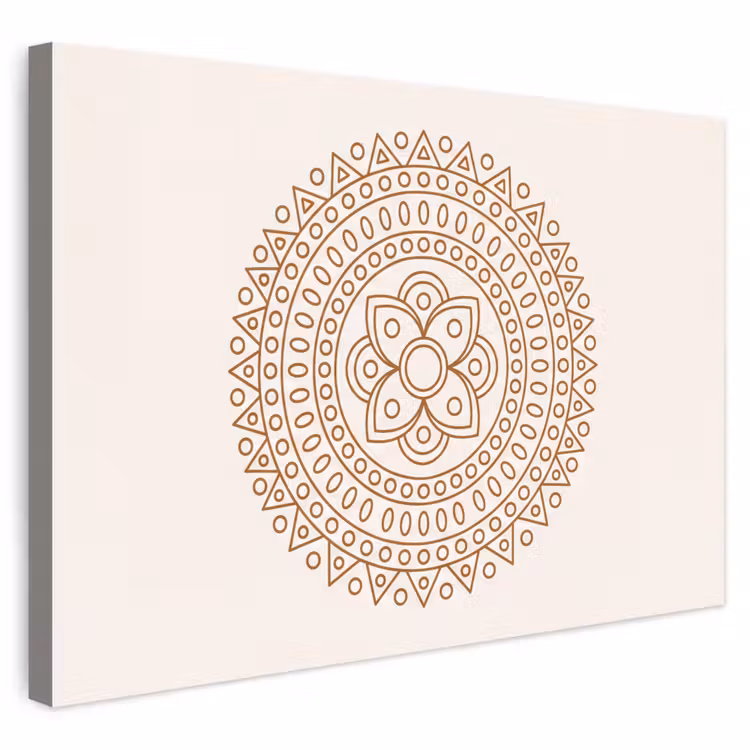 Outdoor Leinwand - Mandala – Geometrisch – Abstrakt – Orientalisch – Braun — 1