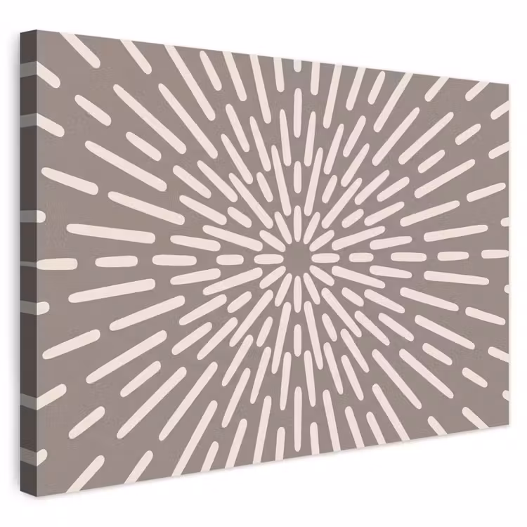 Outdoor Leinwand - Muster – Strahlen – Abstrakt – Modern – Grau — 1