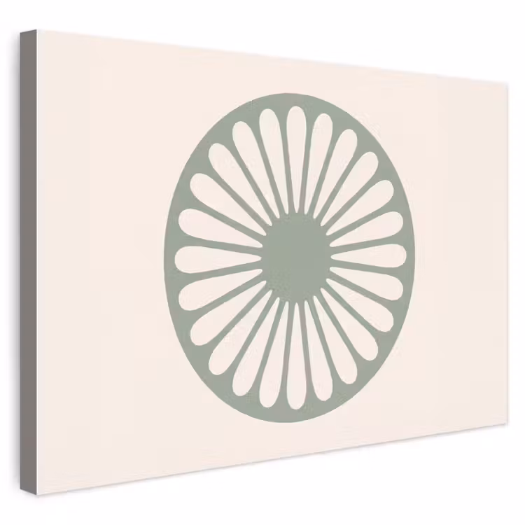 Outdoor Leinwand - Zusammenfassung – Muster – Radial – Modern – Grün — 1