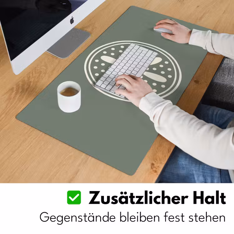 Schreibtischunterlage - Muster – Kreis – Abstrakt – Grün – Dekoration — 3