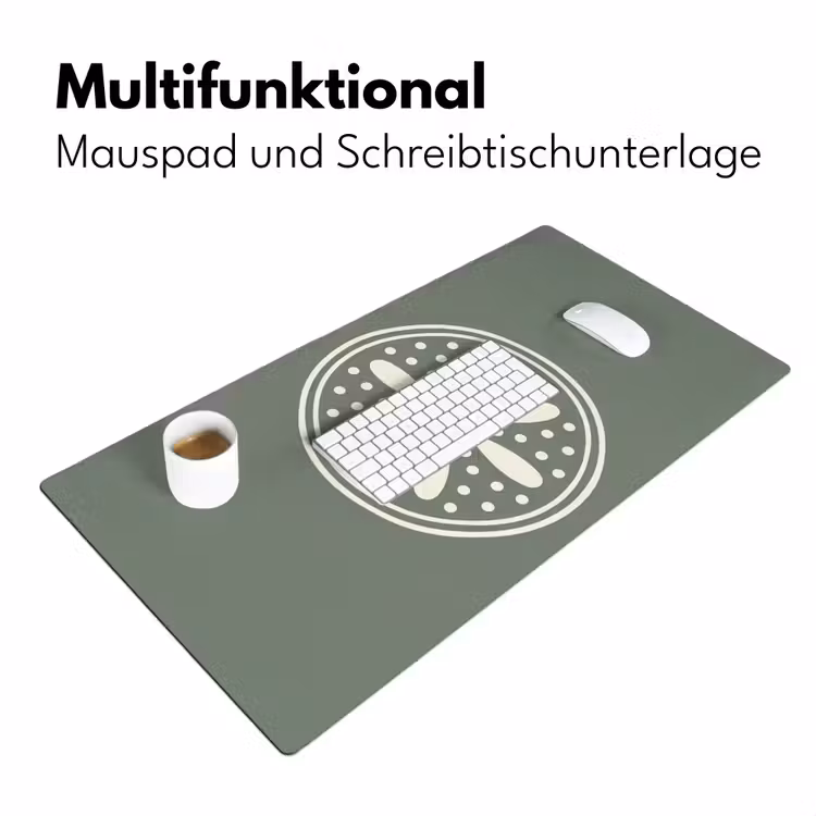 Schreibtischunterlage - Muster – Kreis – Abstrakt – Grün – Dekoration — 4