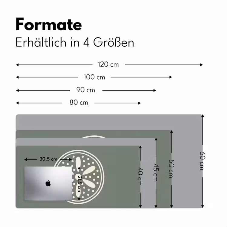 Schreibtischunterlage - Muster – Kreis – Abstrakt – Grün – Dekoration — 5