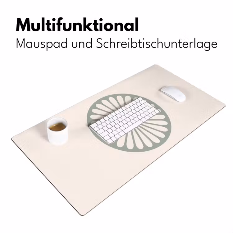 Schreibtischunterlage - Zusammenfassung – Muster – Radial – Modern – Grün — 4