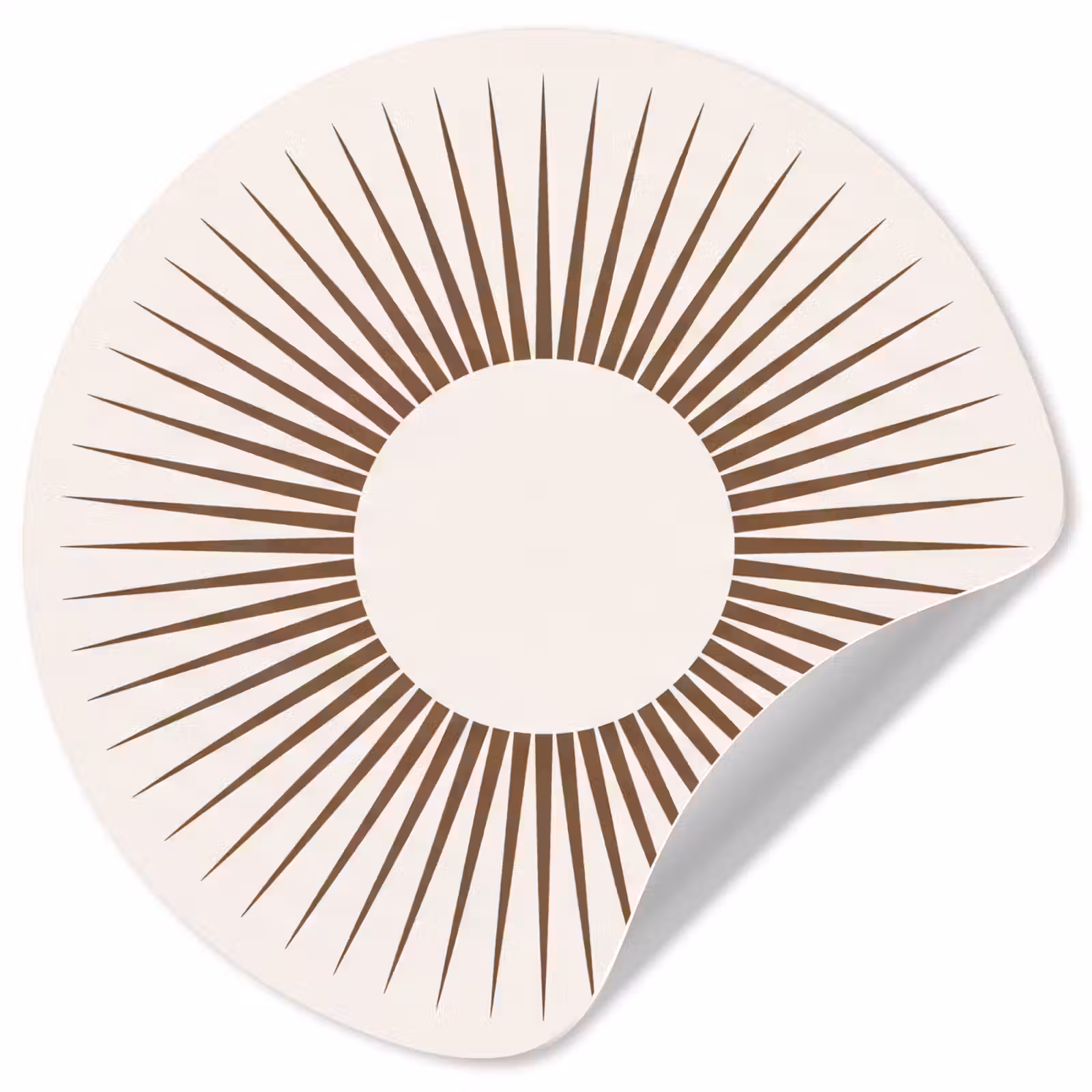 Runde Tapete - Zusammenfassung – Sonne – Symbol – Modern – Beige — 1