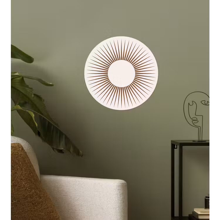 Runde Tapete - Zusammenfassung – Sonne – Symbol – Modern – Beige — 3