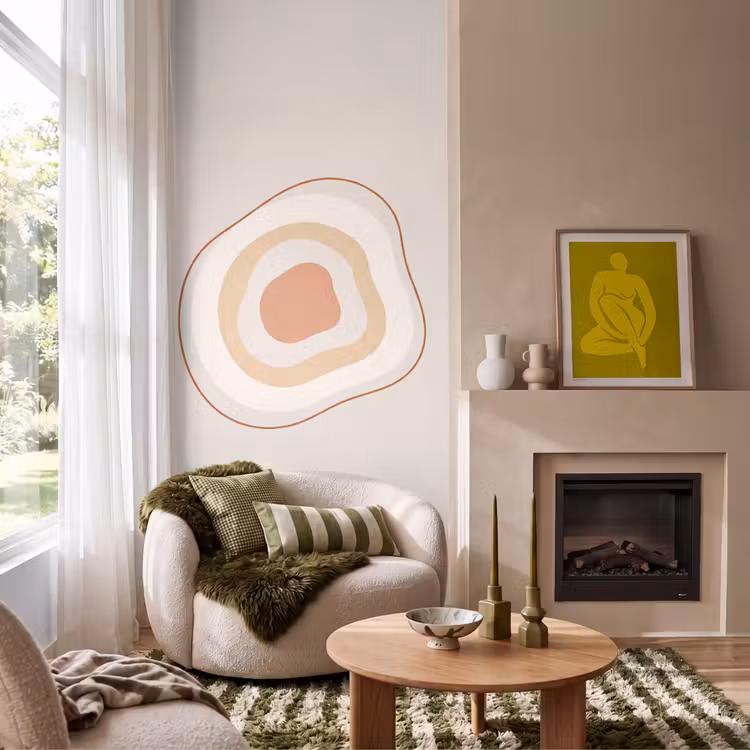Tapete - Abstrakt – Organisch – Modern – Beige – Kunst — 1