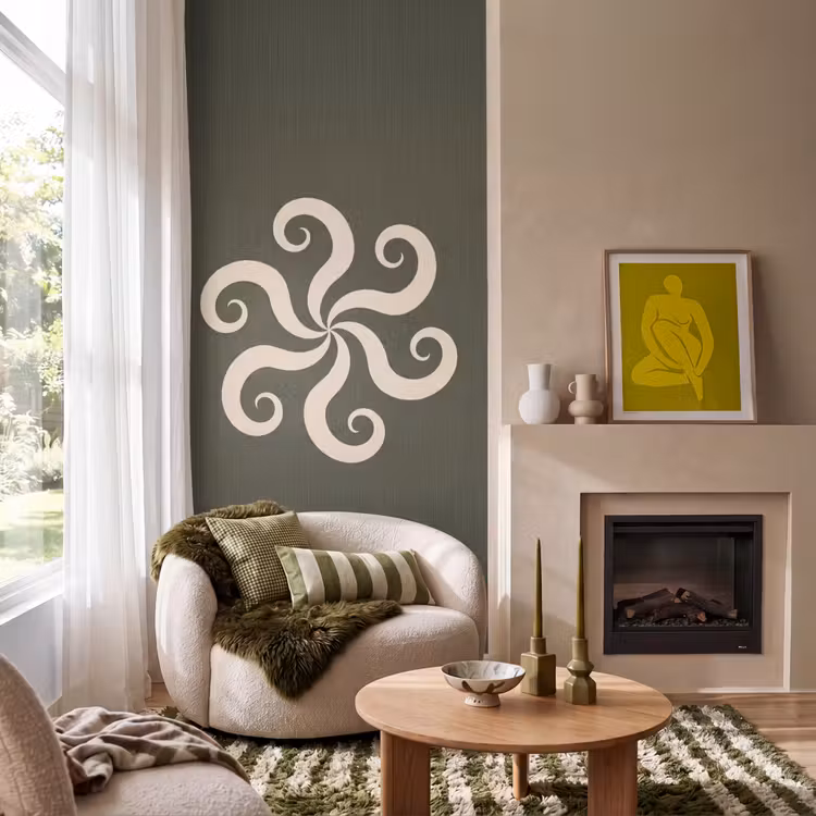 Tapete - Muster – Spirale – Abstrakt – Modern – Grün — 1