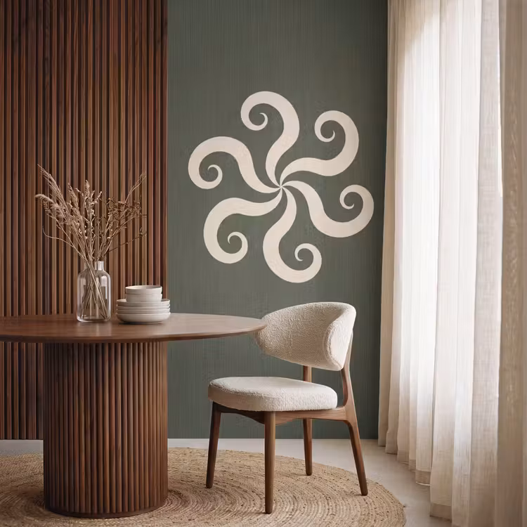 Tapete - Muster – Spirale – Abstrakt – Modern – Grün — 4