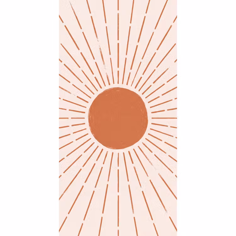 Tapete - Sonne – Strahlen – Abstrakt – Terrakotta – Modern — 2